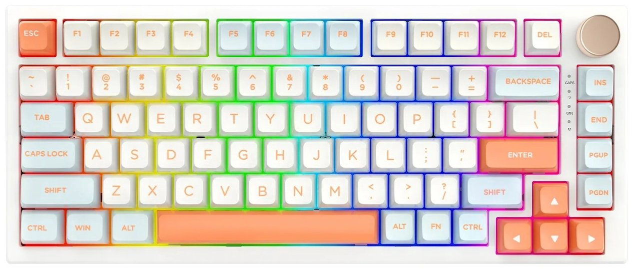 Клавиатура VGN N75 RGB silver switch белый купить,NaN