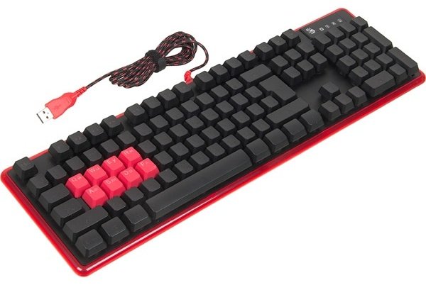Клавиатура A4Tech Bloody B2278 USB черный-красный