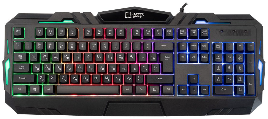 Клавиатура HARPER Gaming Backfire GKB-15 черный купить,NaN