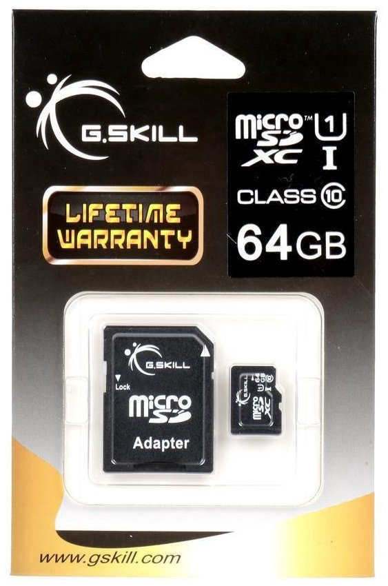 Карта памяти G.Skill microSDXC Class 10 UHS-I U1 64Gb купить,NaN