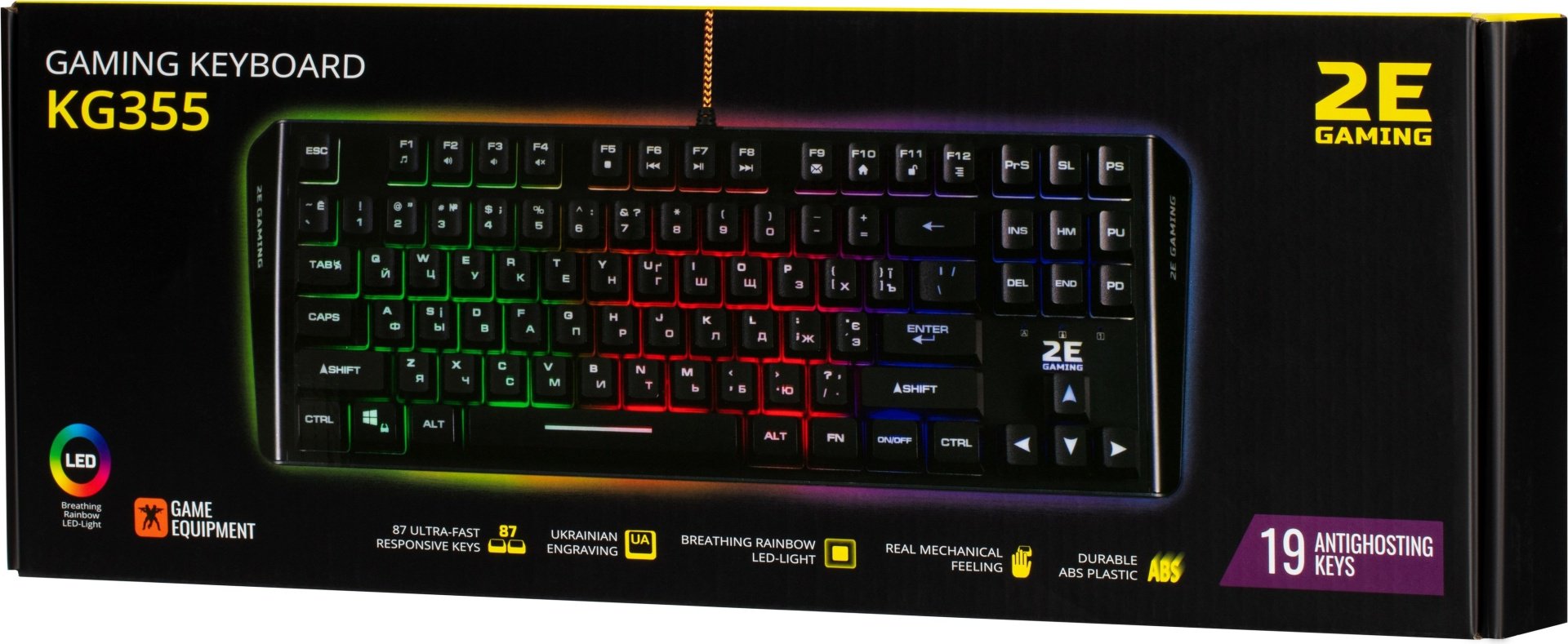 Клавиатура 2E Gamming KG355 2E-KG355UBK черный купить,NaN