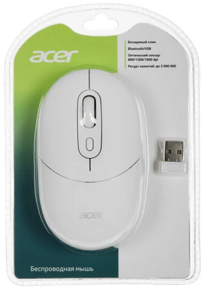 Мышь Acer OMR301 белый купить,NaN