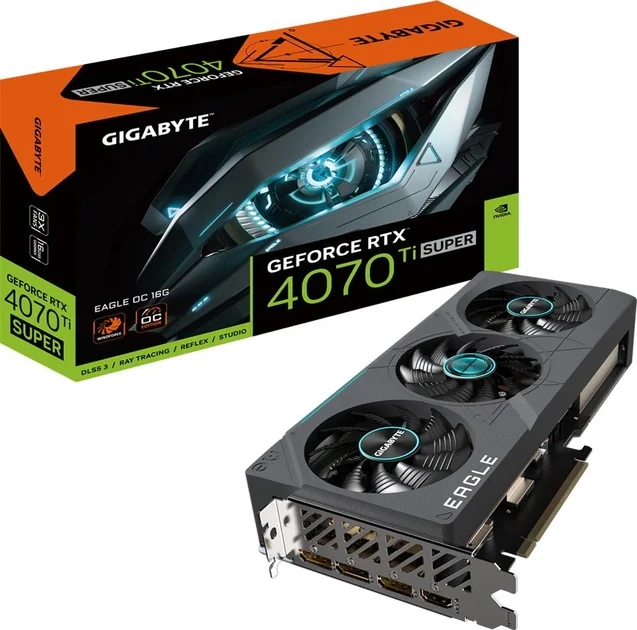 Видеокарта Gigabyte GeForce RTX 4070 Ti Super Eagle OC GV-N407TSEAGLE OC-16GD 16Gb - ForteMarket Видеокарта Gigabyte GeForce RTX 4070 Ti Super Eagle OC GV-N407TSEAGLE OC-16GD 16Gb купить,0