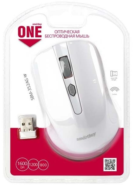 Мышь Smartbuy ONE 352 SBM-352AG-W белый купить,NaN