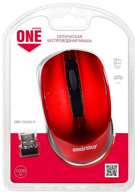 Мышь Smartbuy SBM-332AG-R красный купить,NaN