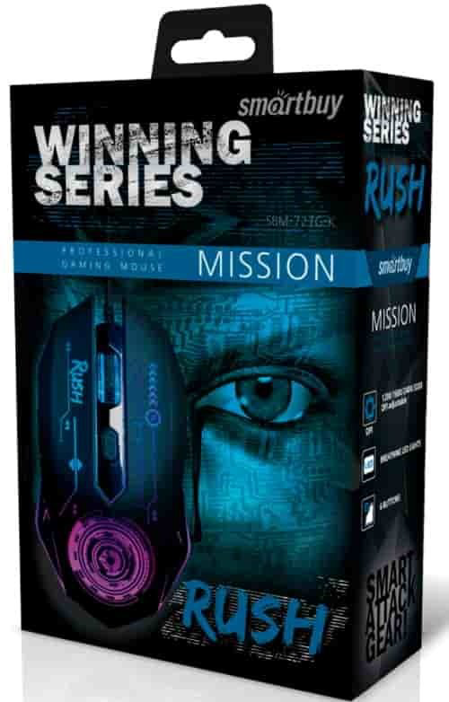 Мышь Smartbuy RUSH Mission SBM-727G-K черный купить,NaN