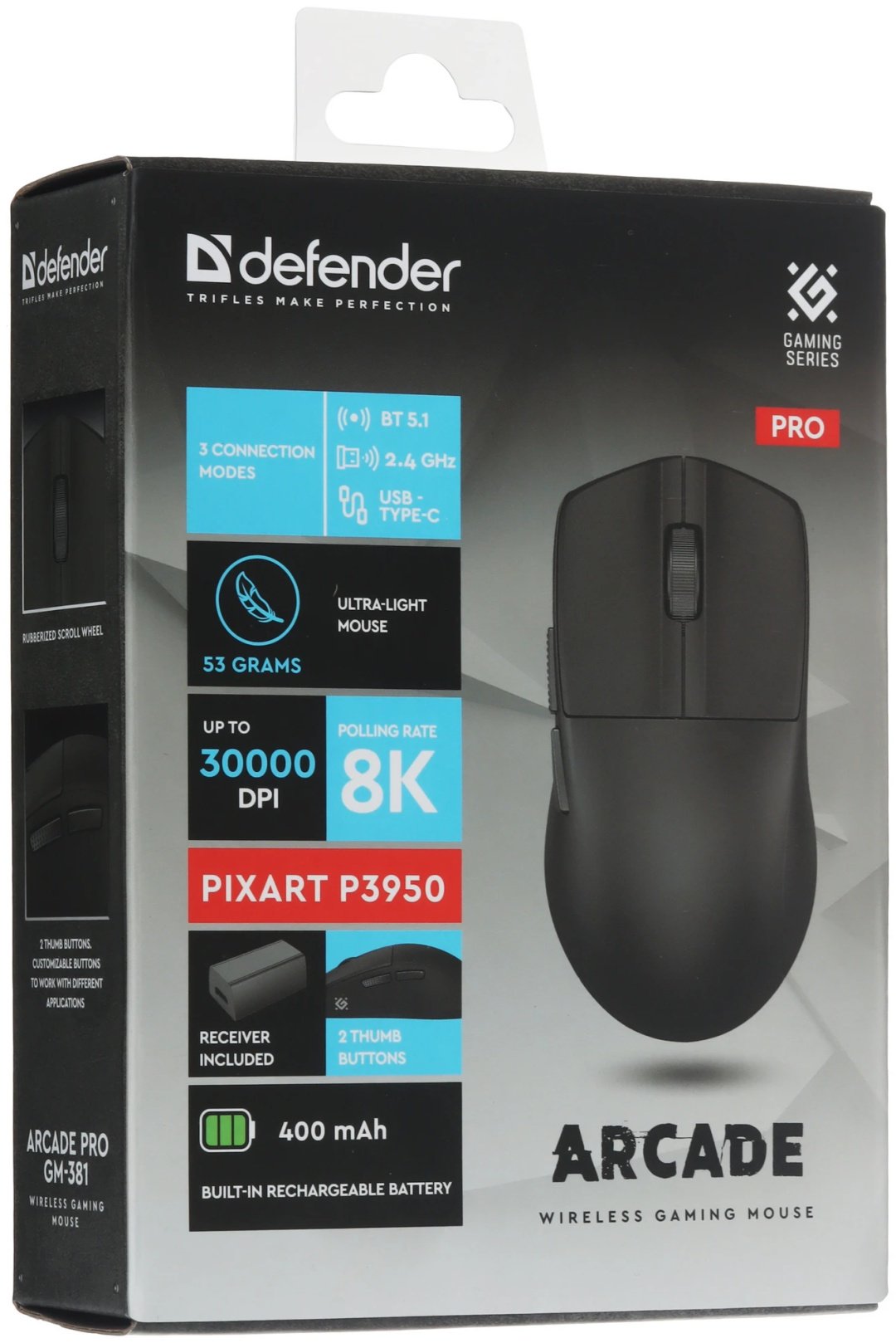 Мышь Defender Arcade PRO GM-381 (52383) черный купить,NaN