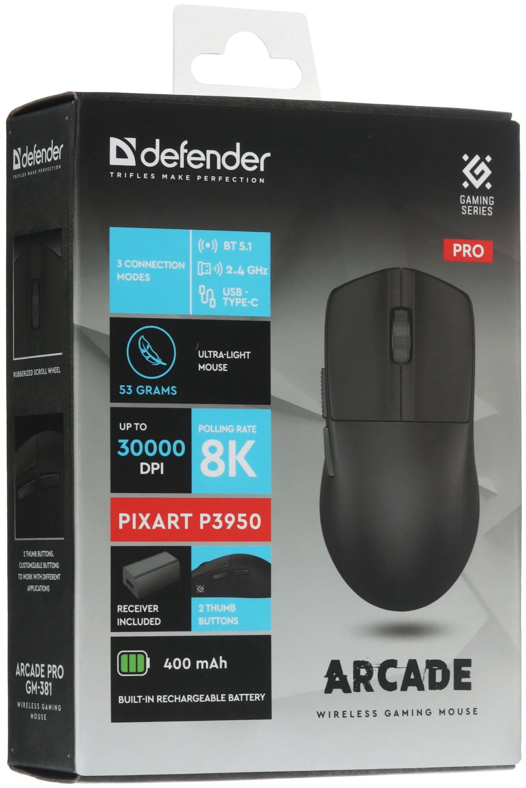 Мышь Defender Arcade PRO GM-381 (52383) черный купить,NaN