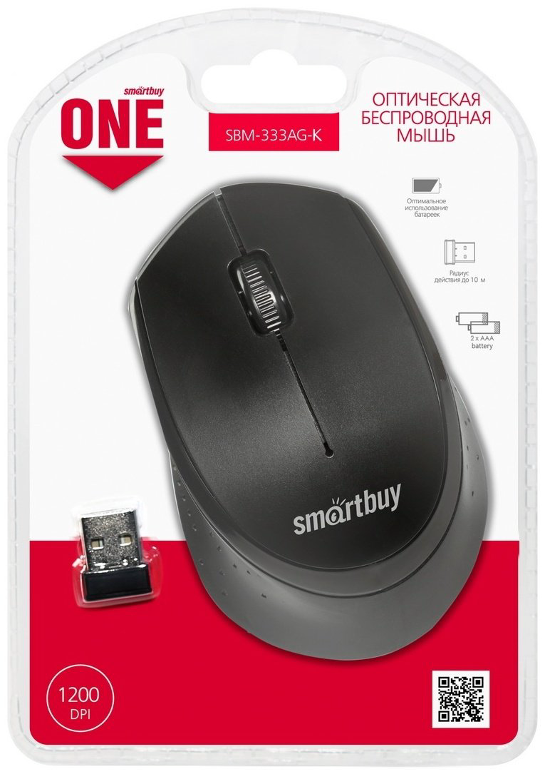 Мышь Smartbuy One 333AG-K черный купить,NaN