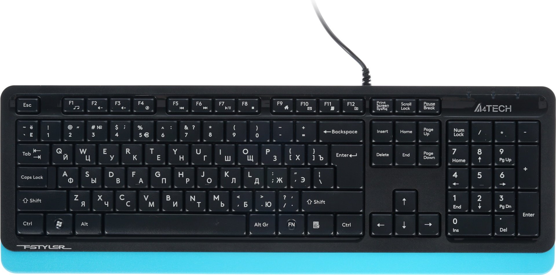 Клавиатура A4Tech Fstyler FK10 синий