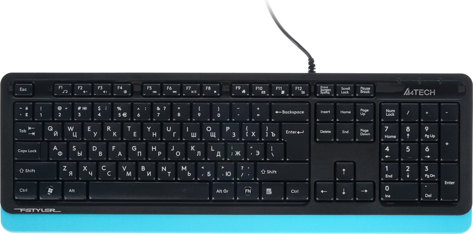 Клавиатура A4Tech Fstyler FK10 синий