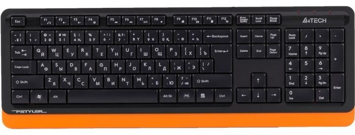 Клавиатура A4tech Fstyler FK-10 оранжевый