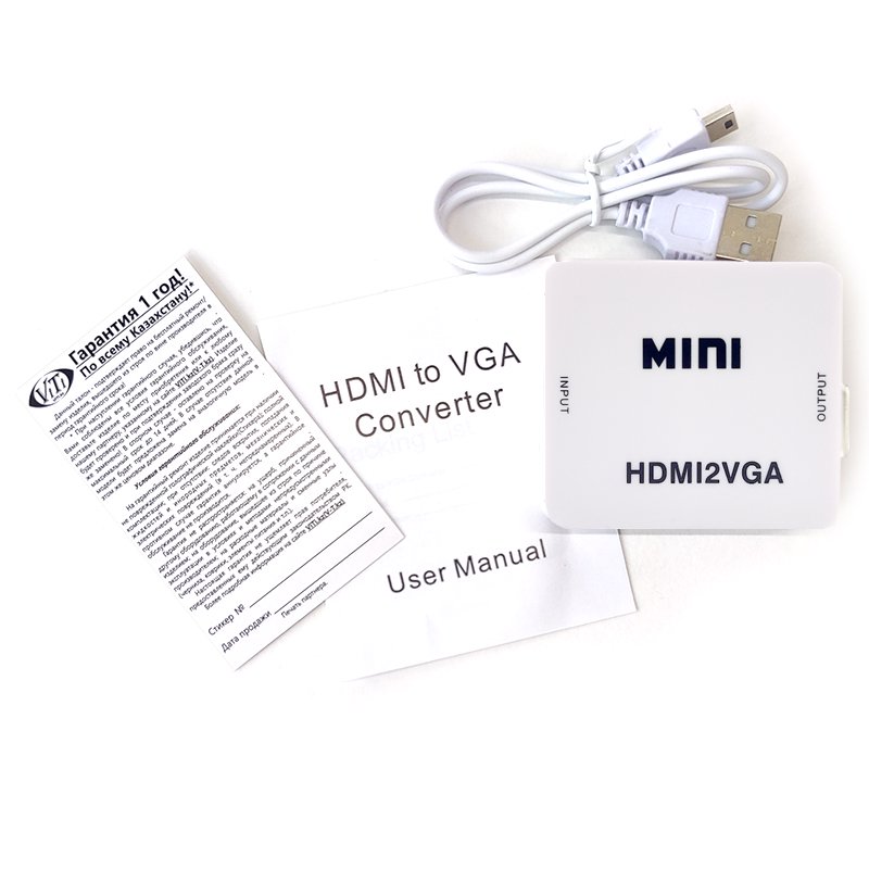 Адаптер ViTi HDMI2VGA белый купить,3359