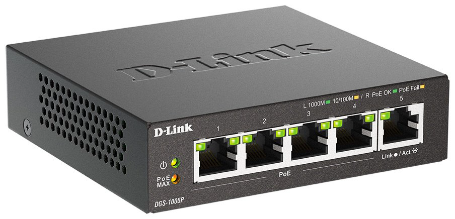 Коммутатор D-link DGS-1005P/B3A