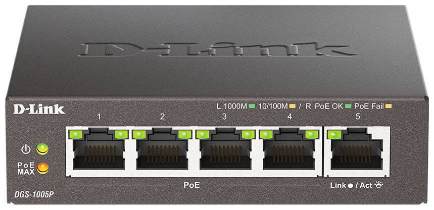 Коммутатор D-link DGS-1005P/B3A