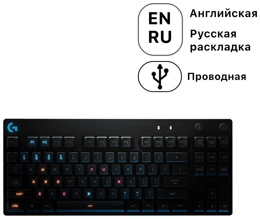 Клавиатура Logitech G PRO черный