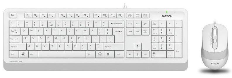 Клавиатура + мышь  A4Tech Fstyler F1010 White
