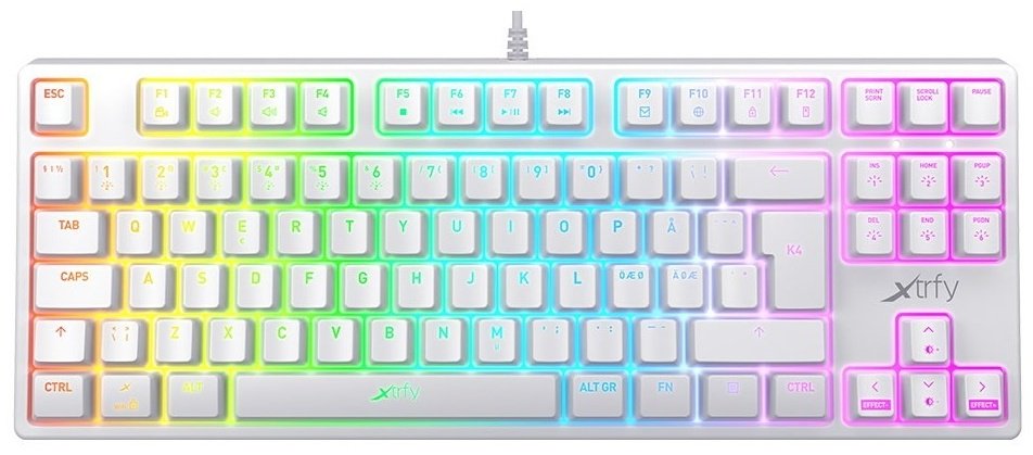 Клавиатура Xtrfy K4 TKL RGB Kailh Red Whit XG-K4-RGB-TKL-WH-R-RUS белый купить,NaN