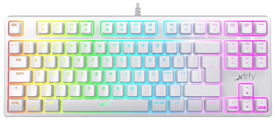 Клавиатура Xtrfy K4 TKL RGB Kailh Red Whit XG-K4-RGB-TKL-WH-R-RUS белый купить,NaN