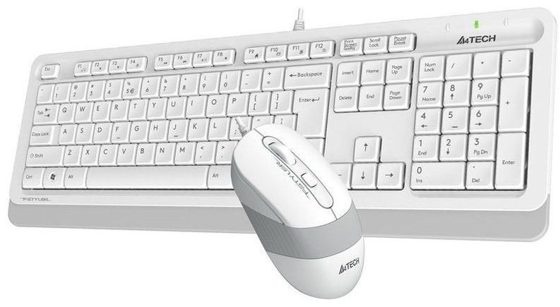 Клавиатура + мышь  A4Tech Fstyler F1010 White
