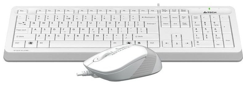 Клавиатура + мышь  A4Tech Fstyler F1010 White
