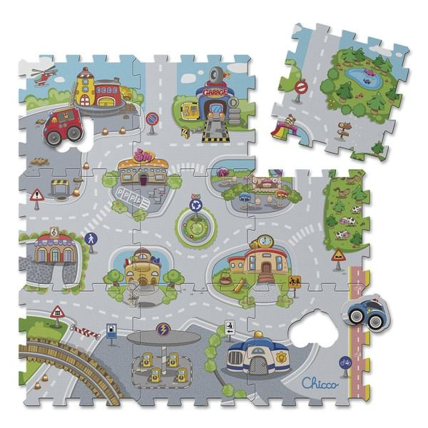 Развивающая игрушка Chicco Коврик-пазлы Город купить,NaN