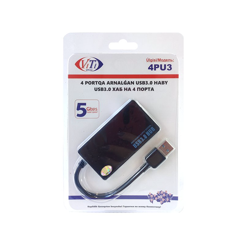 USB Хаб ViTi 4PU3 черный купить,6247