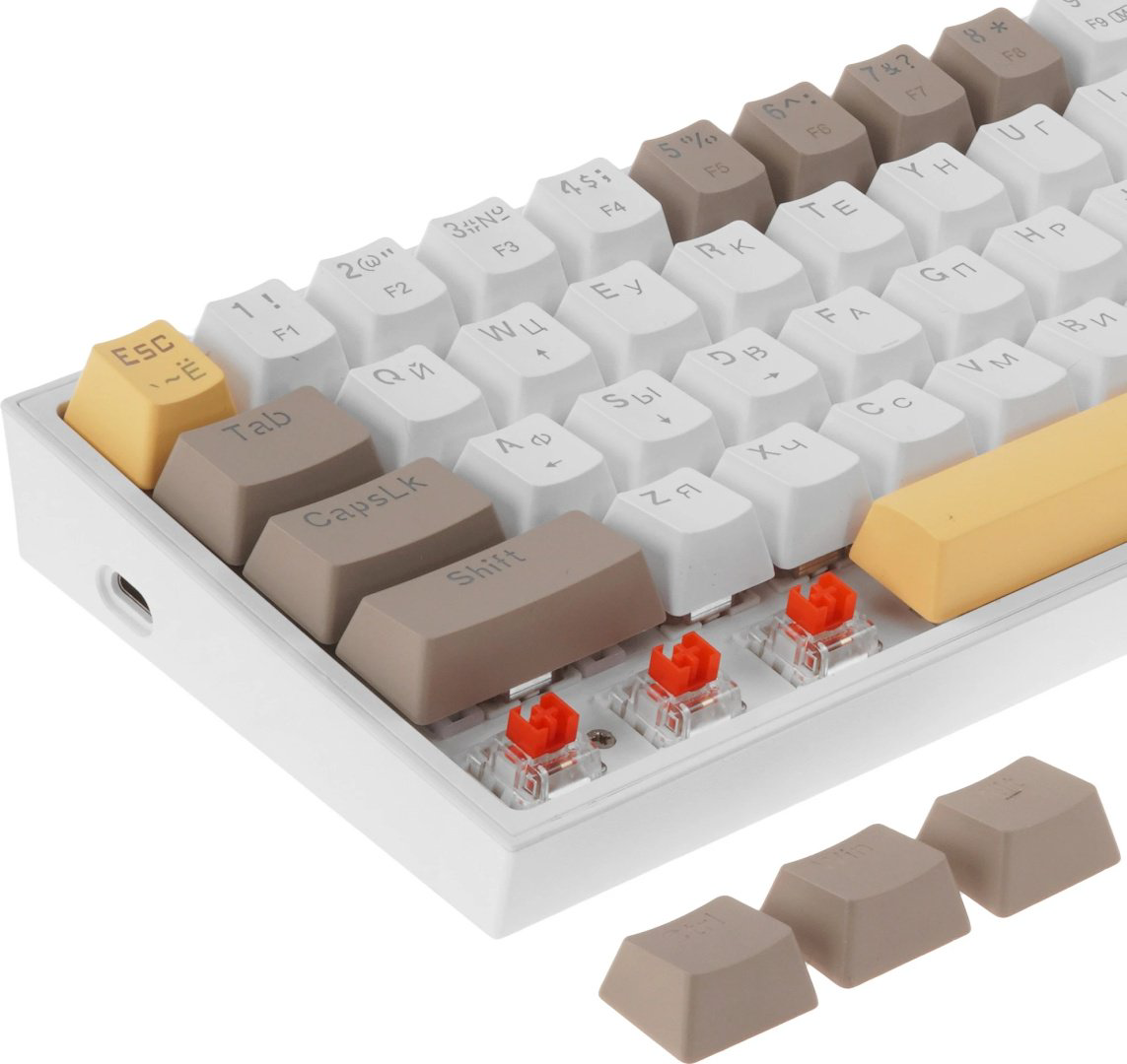 Клавиатура Redragon Fizz 72596 белый купить,NaN
