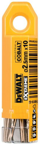 Сверло DeWALT спиральное, набор DT4919-QZ 2.5 мм, 10 шт.