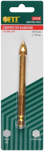 Сверло FIT по керамической плитке 35478 10 мм, 1 шт. купить,0