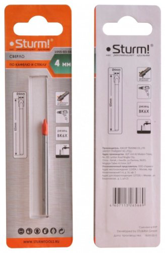 Сверло Sturm 1055-03-04, 1 шт.