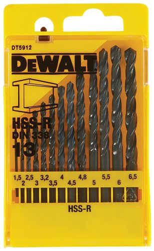 Сверло DeWALT набор DT5912 1.5-6.5 мм, 13 шт.