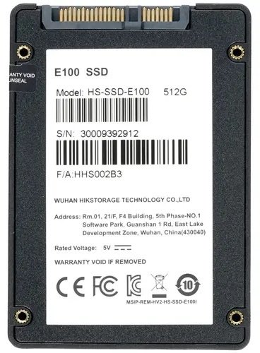 SSD Hikvision HS-SSD-E100/512G 512 ГБ купить,NaN