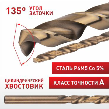 Сверло Эксперт по металлу 1410-S6 8 мм, 6 шт. купить,NaN