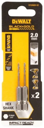 Сверло DeWALT по металлу DT20600-QZ 2 мм, 2 шт.