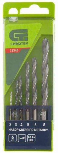 Сверло СИБРТЕХ 72348, 6 шт.