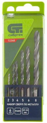 Сверло СИБРТЕХ 72348, 6 шт.