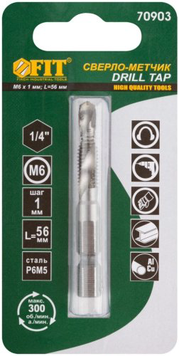 Сверло FIT по металлу 70903 6 мм, 1 шт. купить,NaN