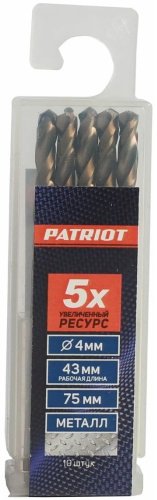 Сверло Patriot по металлу 815010029 4 мм, 10 шт. - ForteMarket Сверло Patriot по металлу 815010029 4 мм, 10 шт. купить,0
