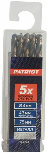 Сверло Patriot по металлу 815010029 4 мм, 10 шт.
