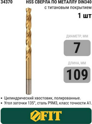 Сверло FIT 34370, 1 шт.