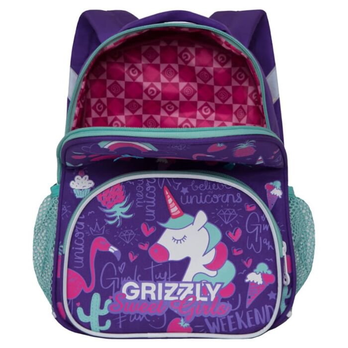 Рюкзак Grizzly Kids Единорог  RK-076-3/3 фиолетовый купить,NaN