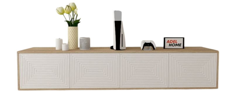ТВ-тумба Adel Home Мейбл AH0618 180x35x35см белый/светло-коричневый купить,NaN