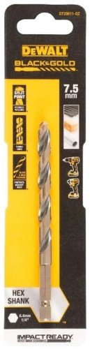Сверло DeWALT по металлу DT20611-QZ 7.5 мм, 1 шт.