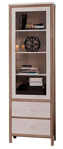 Шкаф-витрина Гербор Чос REG1W2S 193х62х39см светло-коричневый купить,NaN
