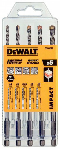 Сверло DeWALT спиральное DT60099-QZ 8 мм, 5 шт.
