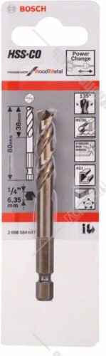 Сверло Robert BOSCH 2608584677 6.35x80 мм