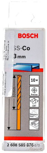 Сверло Bosch по металлу, спиральное 2608585876 3 мм, 10 шт. купить,5250