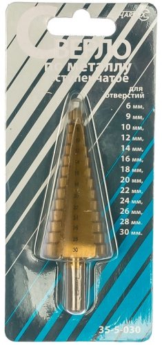 Сверло HARDAX ступенчатое 35-5-030 6 мм, 1 шт.