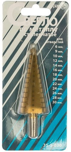 Сверло HARDAX ступенчатое 35-5-030 6 мм, 1 шт.